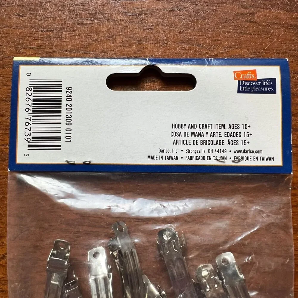 Pack of Bar Pins Brooch Clasp Pin Backs Gold and Barrette Backs Silver DIY Craft